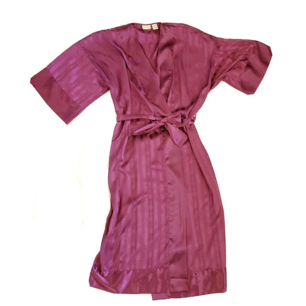 Vintage‎ Victoria Secret Gold Label Satin Robe Long